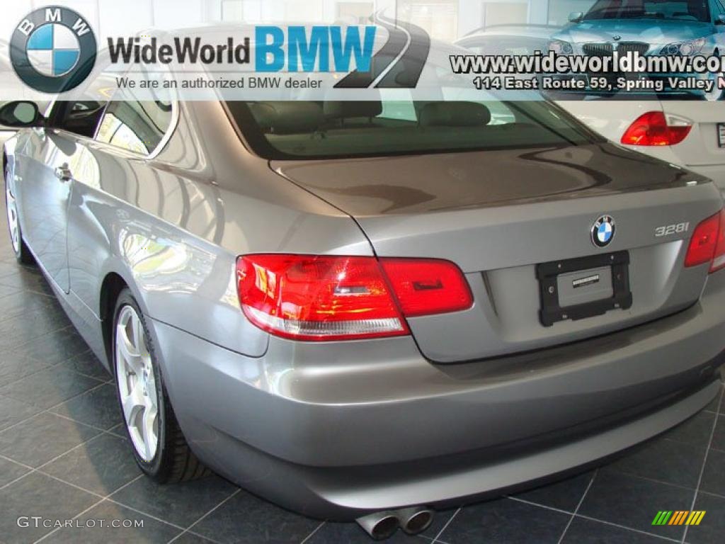 2009 3 Series 328i Coupe - Space Grey Metallic / Black photo #5