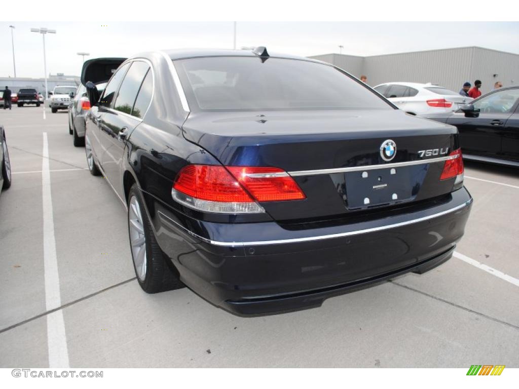 2008 7 Series 750Li Sedan - Monaco Blue Metallic / Cream Beige photo #3