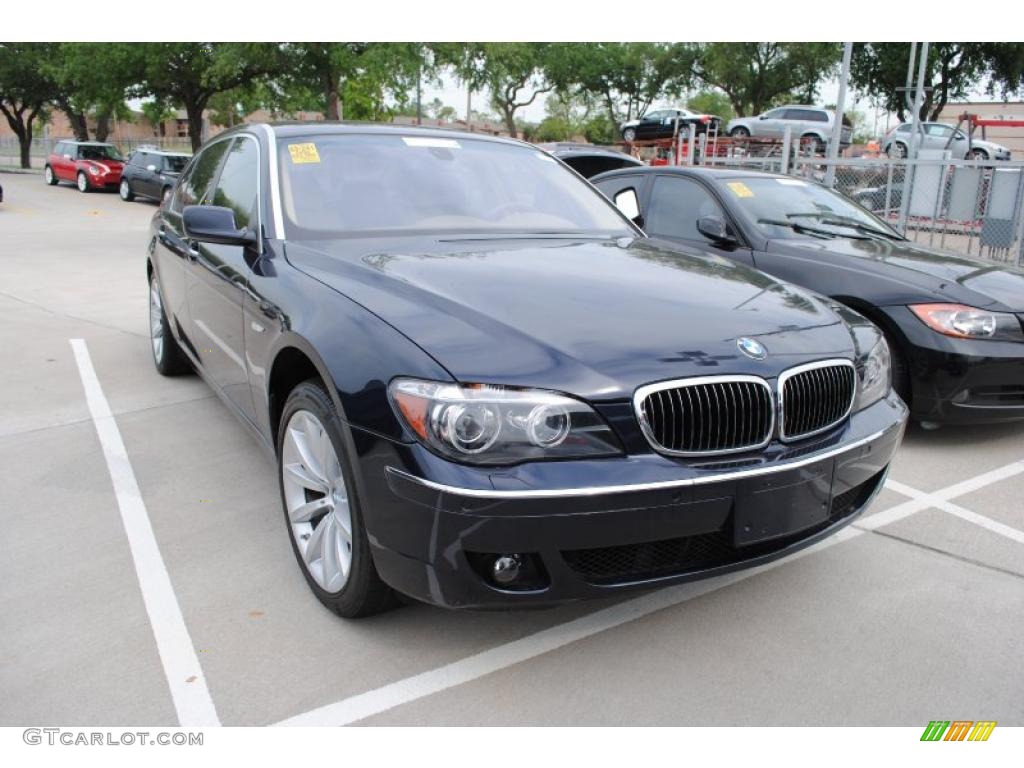 2008 7 Series 750Li Sedan - Monaco Blue Metallic / Cream Beige photo #5