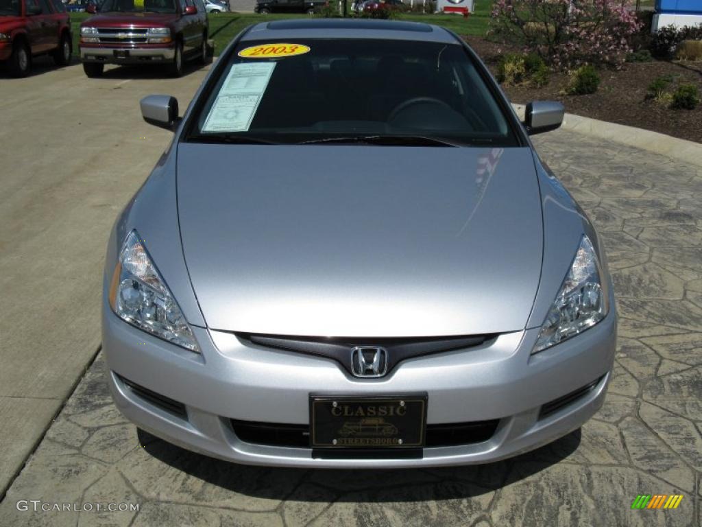2003 Accord EX Coupe - Satin Silver Metallic / Black photo #5