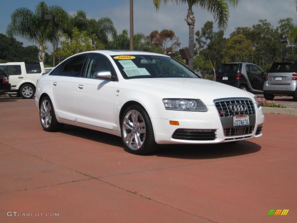 2008 S6 5.2 quattro Sedan - Ibis White / Silver photo #1