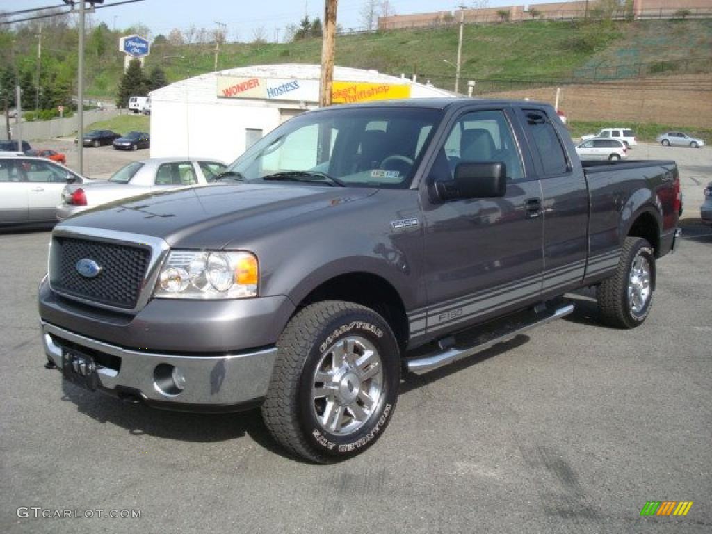 2006 F150 XLT SuperCab 4x4 - Smokestone Metallic / Medium/Dark Flint photo #10