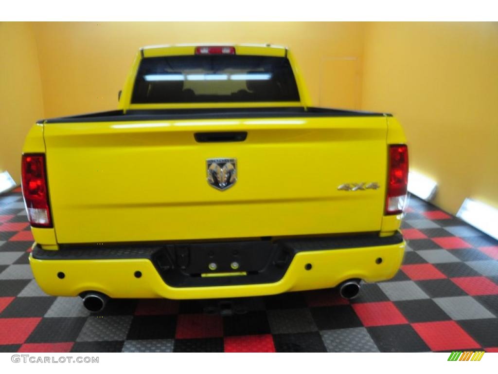 2009 Ram 1500 Sport Quad Cab 4x4 - Detonator Yellow / Dark Slate Gray photo #5