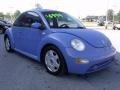 2001 Vortex Blue Volkswagen New Beetle GLS 1.8T Coupe  photo #7