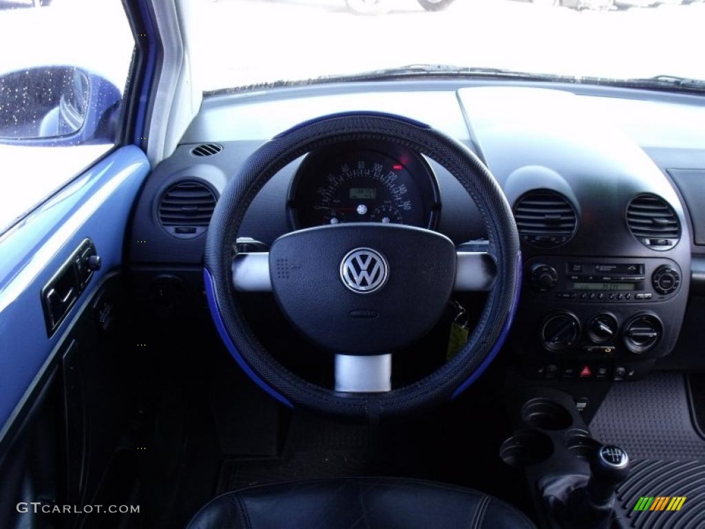 2001 New Beetle GLS 1.8T Coupe - Vortex Blue / Black photo #15
