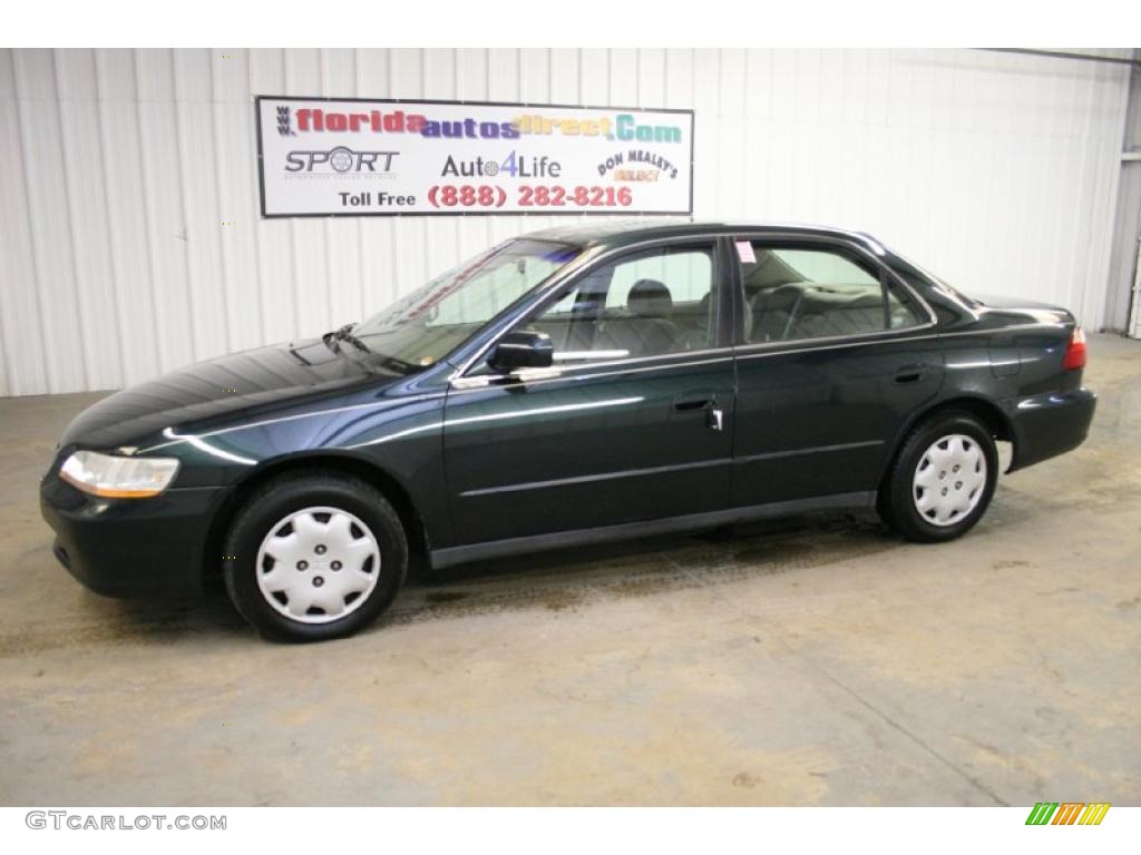 1998 Accord LX Sedan - New Dark Green Pearl / Quartz photo #8