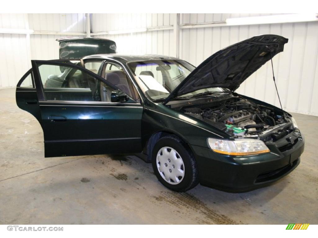 1998 Accord LX Sedan - New Dark Green Pearl / Quartz photo #48