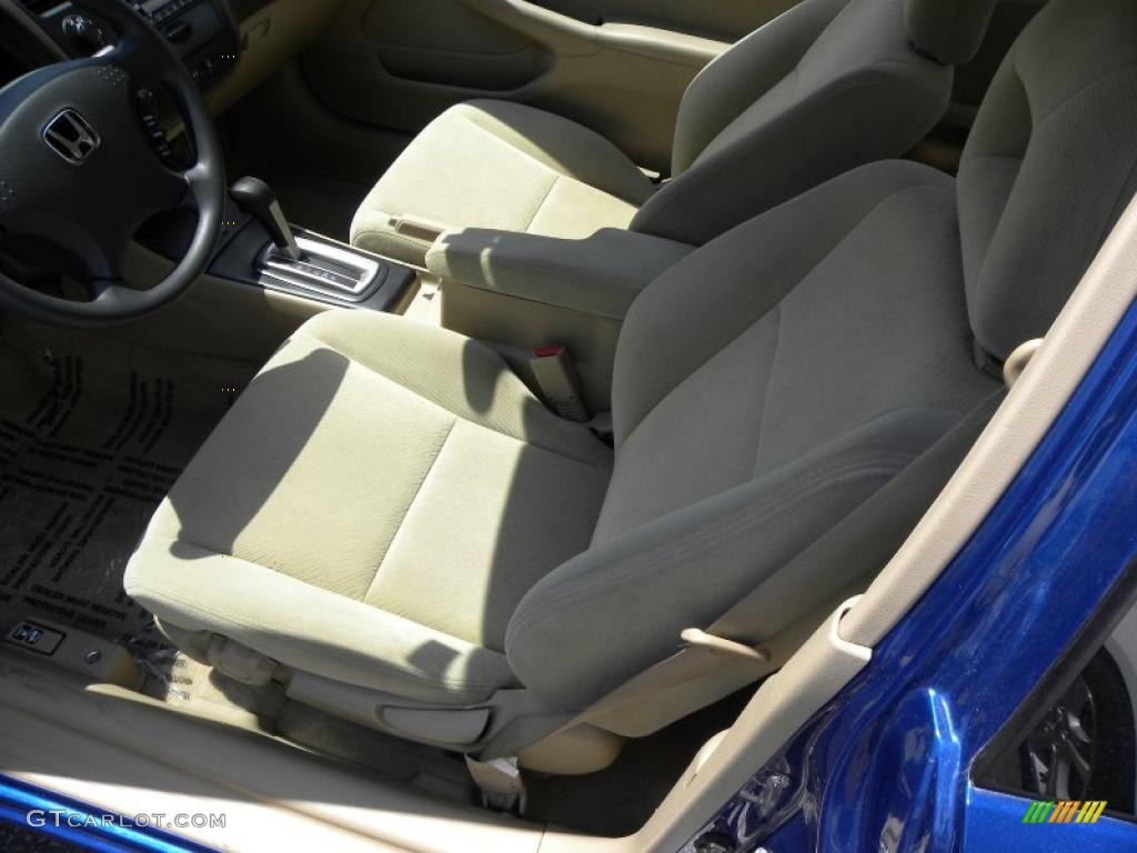 2004 Civic EX Coupe - Vivid Blue Pearl / Ivory Beige photo #4