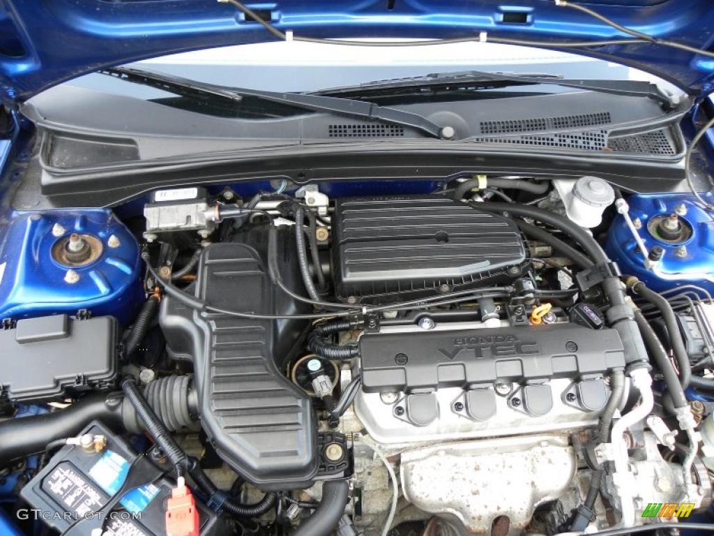 2004 Civic EX Coupe - Vivid Blue Pearl / Ivory Beige photo #16