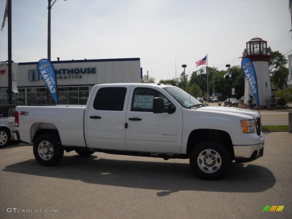 2010 Sierra 2500HD SLE Crew Cab 4x4 - Summit White / Ebony photo #1