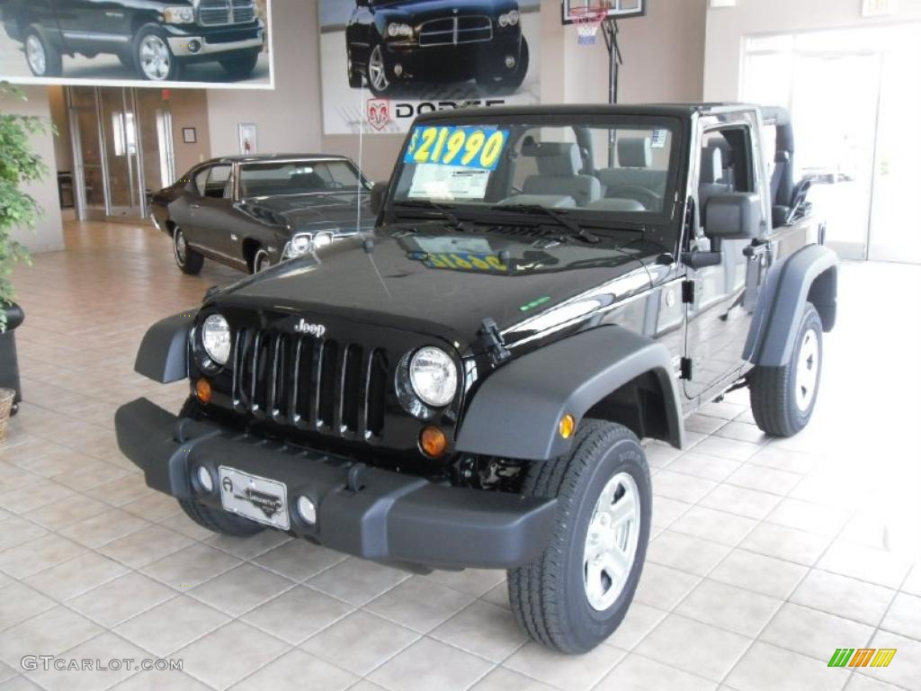 2010 Wrangler Sport 4x4 - Black / Dark Slate Gray/Medium Slate Gray photo #1