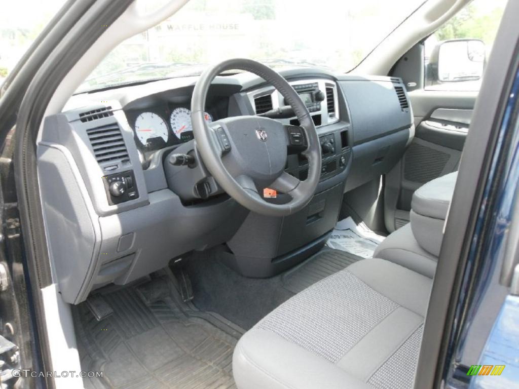 2008 Ram 3500 Big Horn Edition Quad Cab 4x4 Dually - Patriot Blue Pearl / Medium Slate Gray photo #26