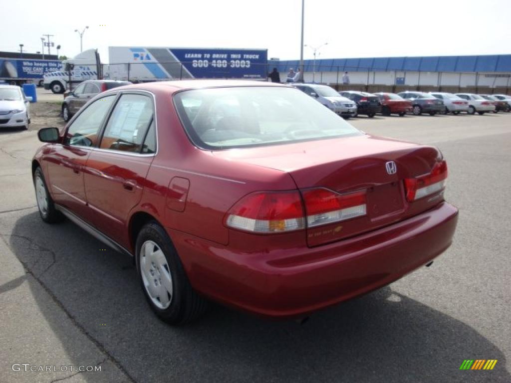 2002 Accord LX V6 Sedan - Firepepper Red Pearl / Ivory photo #2