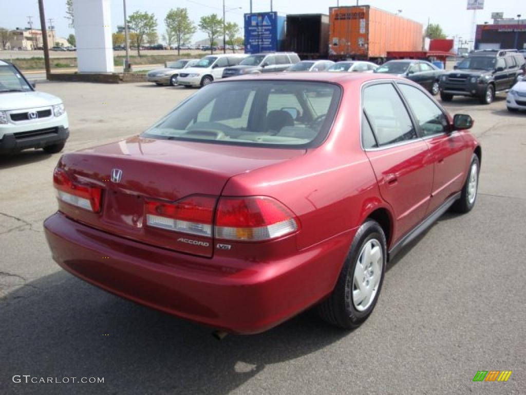 2002 Accord LX V6 Sedan - Firepepper Red Pearl / Ivory photo #4