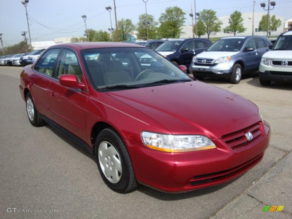 2002 Accord LX V6 Sedan - Firepepper Red Pearl / Ivory photo #5