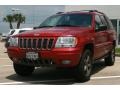 2002 Inferno Red Tinted Pearlcoat Jeep Grand Cherokee Overland 4x4  photo #11