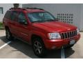 2002 Inferno Red Tinted Pearlcoat Jeep Grand Cherokee Overland 4x4  photo #18