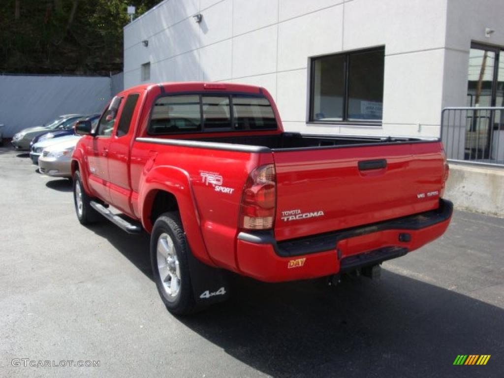 2007 Tacoma V6 TRD Sport Access Cab 4x4 - Radiant Red / Graphite Gray photo #2