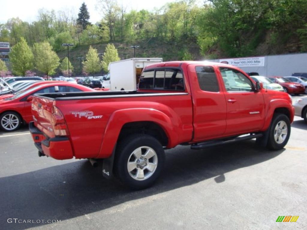 2007 Tacoma V6 TRD Sport Access Cab 4x4 - Radiant Red / Graphite Gray photo #5