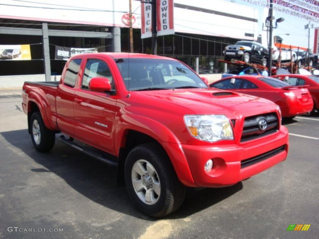 2007 Tacoma V6 TRD Sport Access Cab 4x4 - Radiant Red / Graphite Gray photo #6