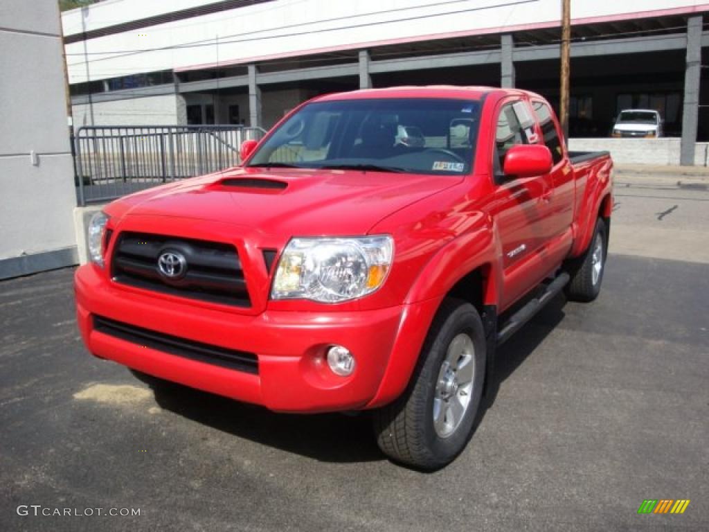2007 Tacoma V6 TRD Sport Access Cab 4x4 - Radiant Red / Graphite Gray photo #8