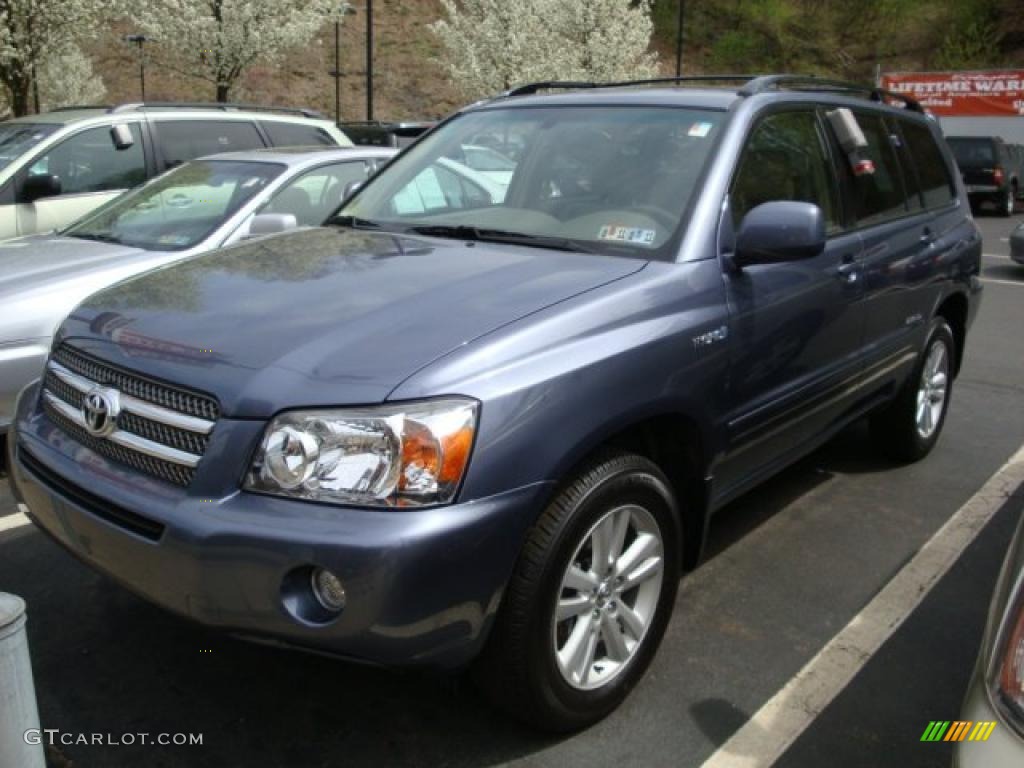 2007 Highlander Hybrid Limited 4WD - Bluestone Metallic / Ivory Beige photo #1