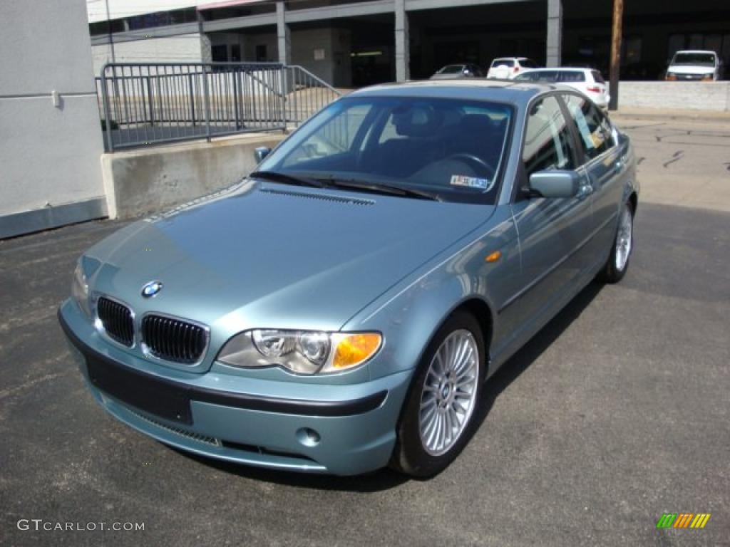 2003 3 Series 330i Sedan - Grey Green Metallic / Black photo #8