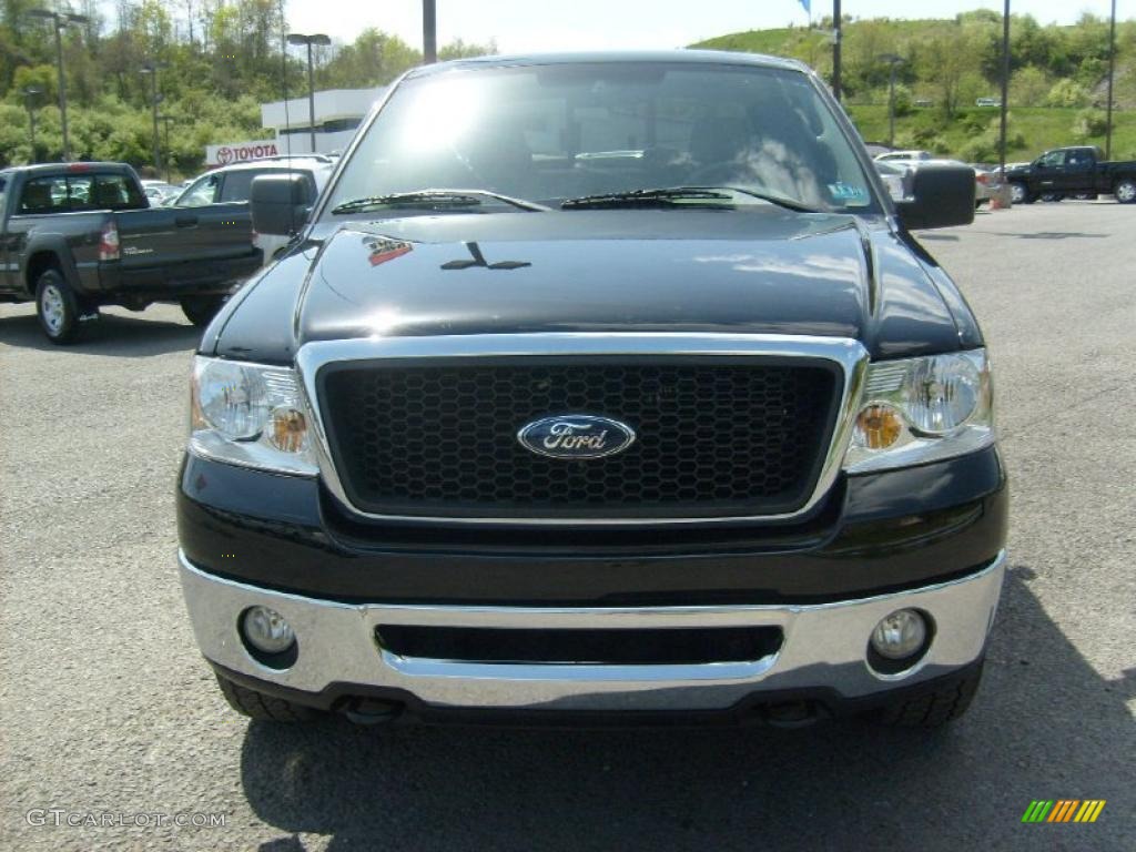 2006 F150 XLT SuperCab 4x4 - Black / Medium/Dark Flint photo #2
