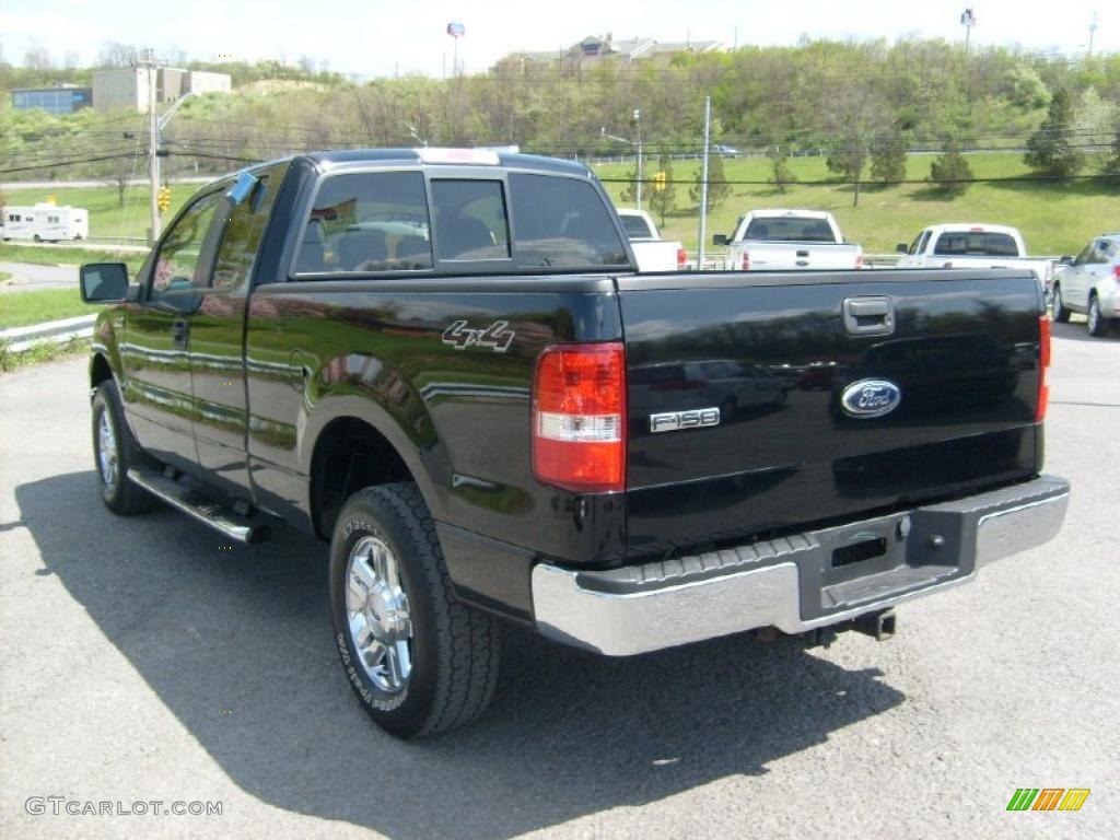 2006 F150 XLT SuperCab 4x4 - Black / Medium/Dark Flint photo #5