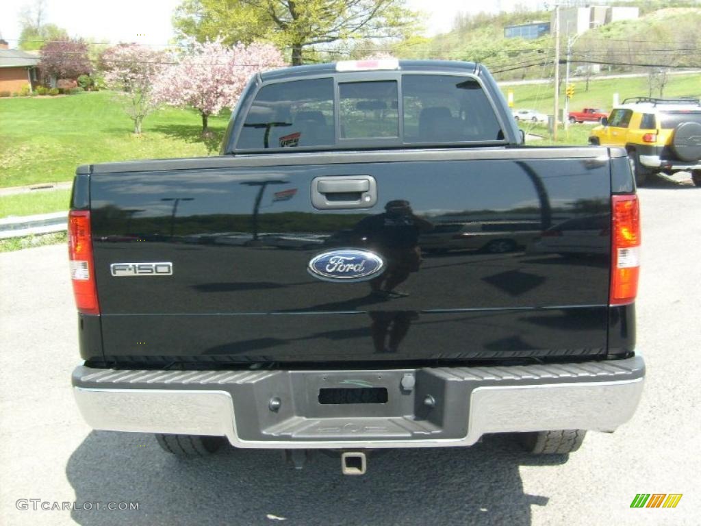 2006 F150 XLT SuperCab 4x4 - Black / Medium/Dark Flint photo #6