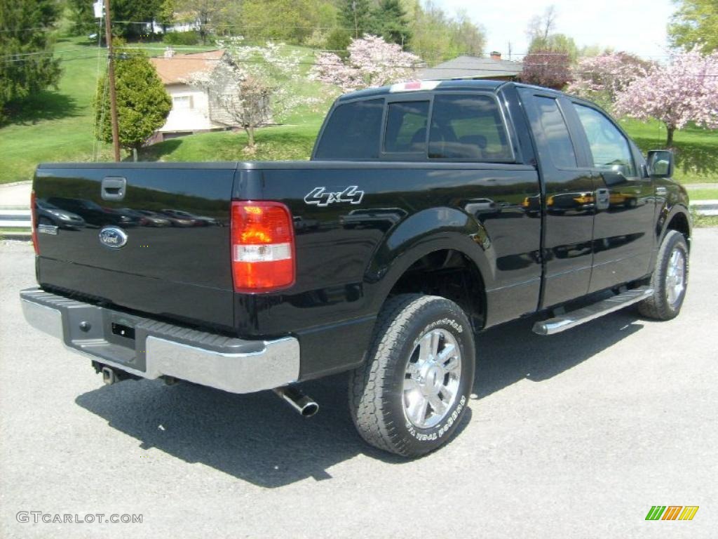 2006 F150 XLT SuperCab 4x4 - Black / Medium/Dark Flint photo #7