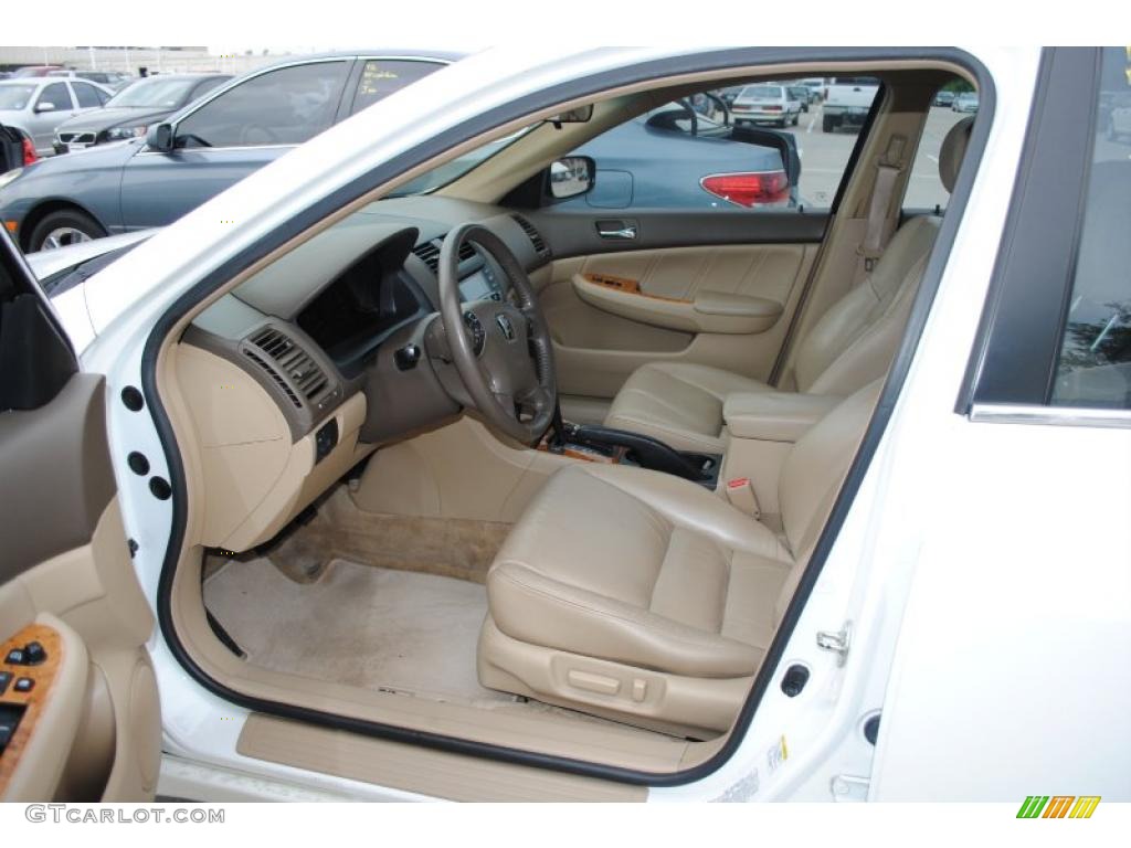 2003 Accord EX V6 Sedan - Taffeta White / Ivory photo #2