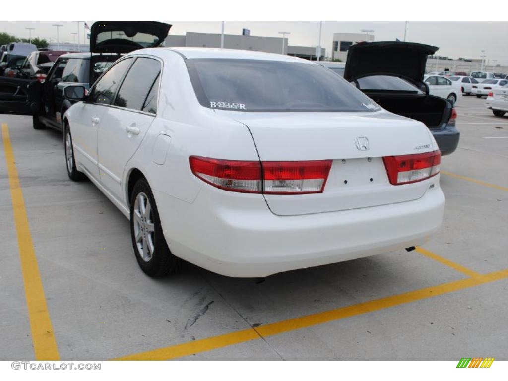 2003 Accord EX V6 Sedan - Taffeta White / Ivory photo #3