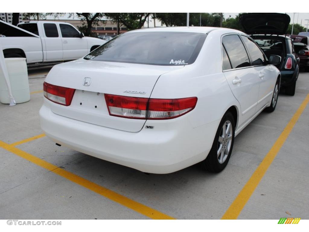 2003 Accord EX V6 Sedan - Taffeta White / Ivory photo #4