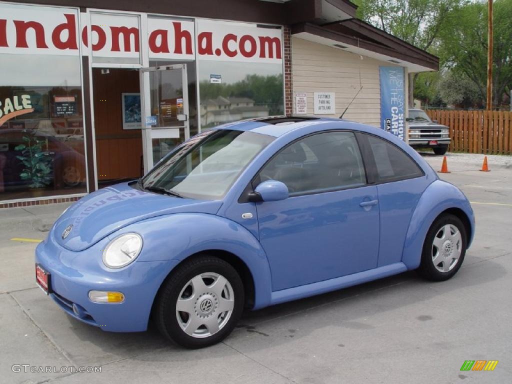 2001 New Beetle GLS 1.8T Coupe - Vortex Blue / Black photo #2
