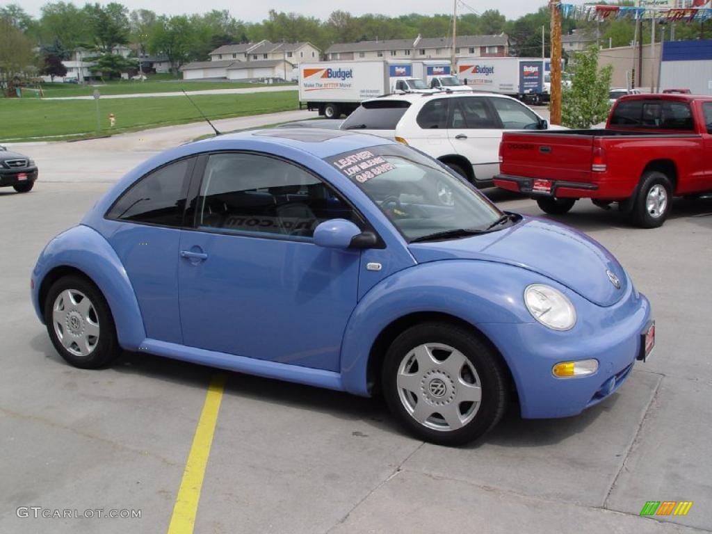 2001 New Beetle GLS 1.8T Coupe - Vortex Blue / Black photo #3