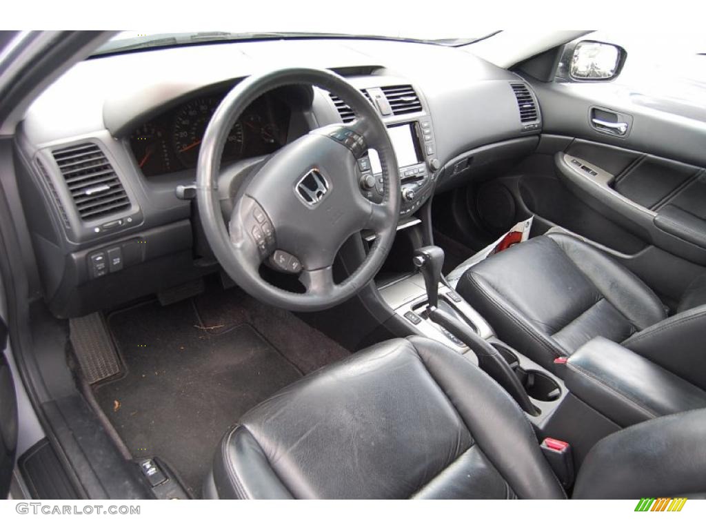 2005 Accord EX-L V6 Sedan - Satin Silver Metallic / Black photo #2