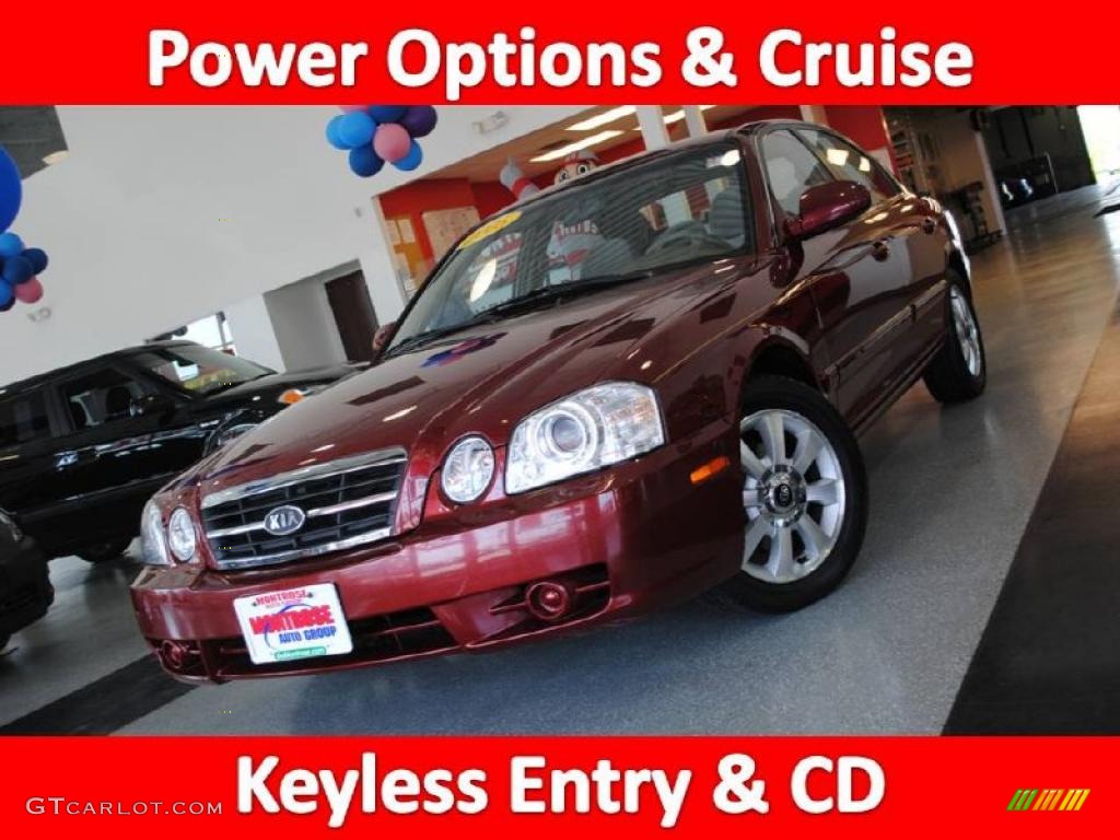 2005 Optima LX V6 - Radiant Red / Gray photo #1