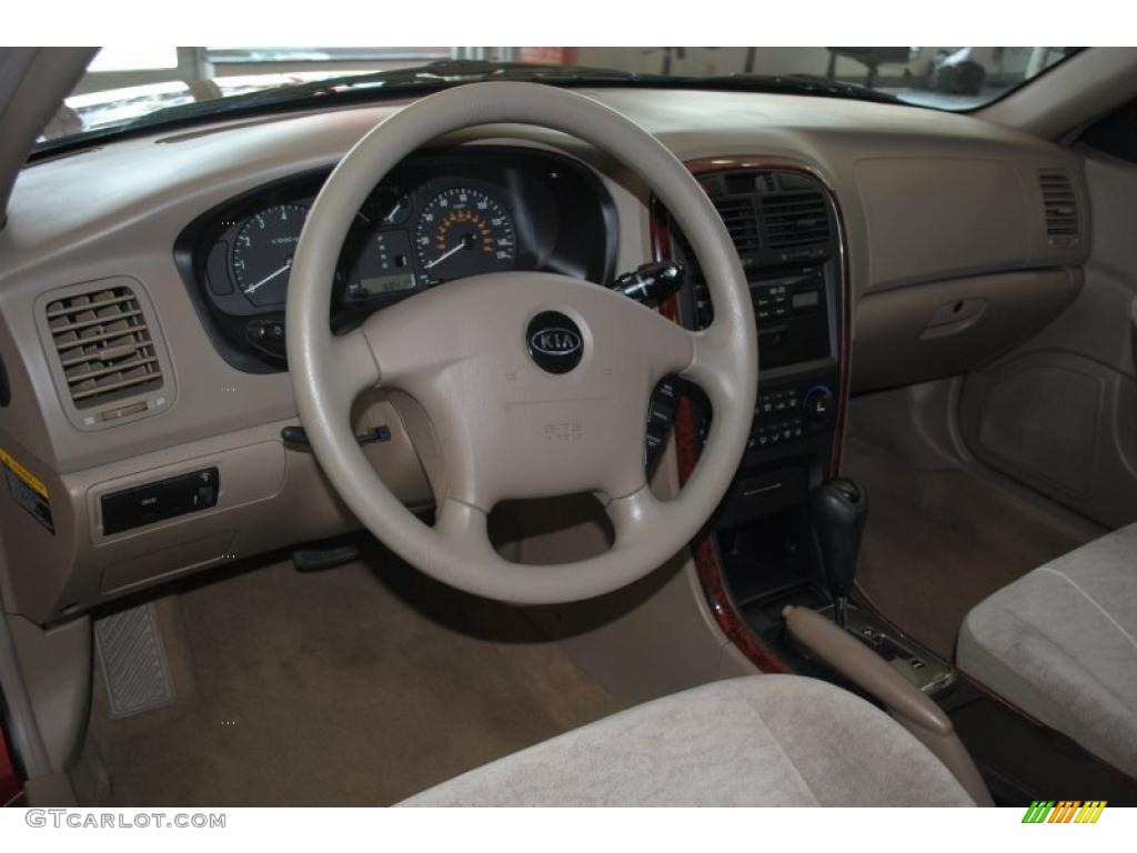 2005 Optima LX V6 - Radiant Red / Gray photo #14