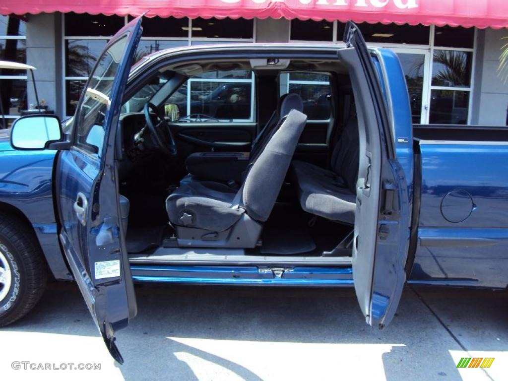 2001 Sierra 1500 SLE Extended Cab - Indigo Blue Metallic / Graphite photo #2