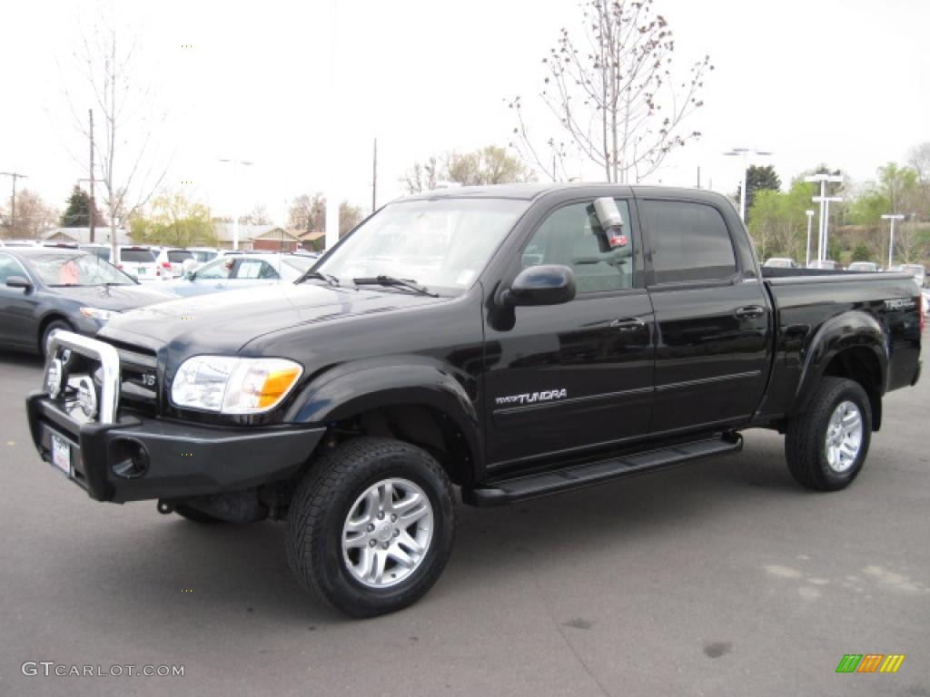 2005 Tundra Limited Double Cab 4x4 - Black / Taupe photo #5