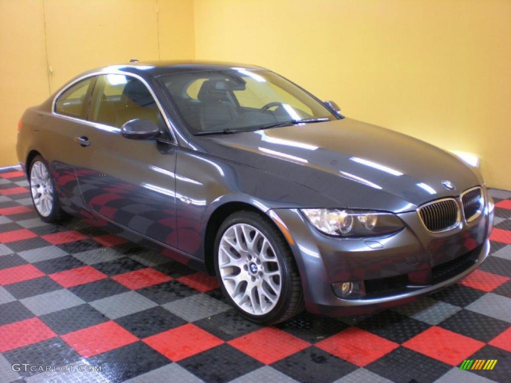2007 3 Series 328xi Coupe - Sparkling Graphite Metallic / Black photo #1