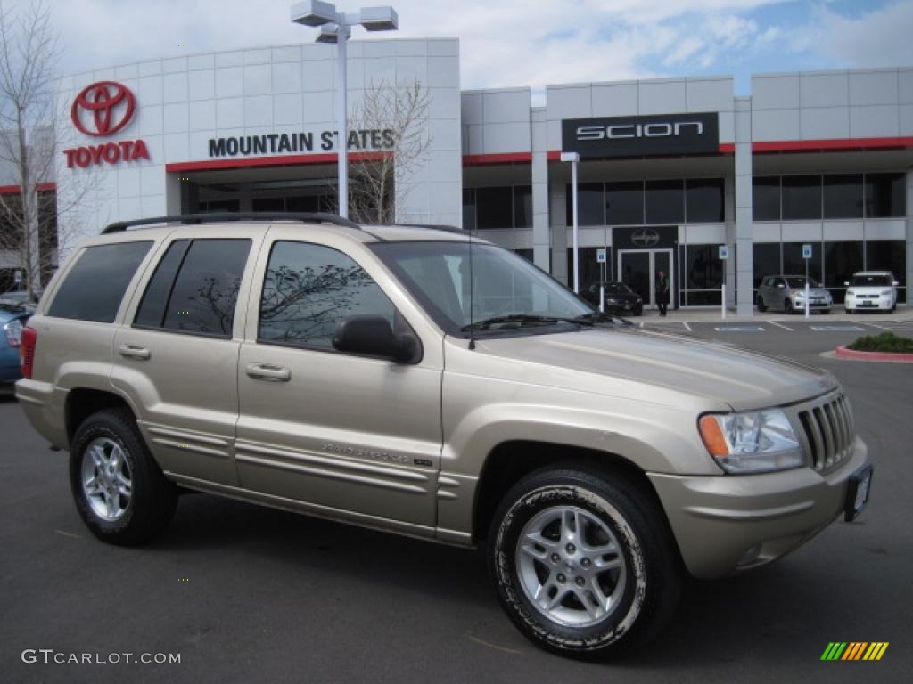 2000 Grand Cherokee Limited 4x4 - Champagne Pearlcoat / Camel photo #1