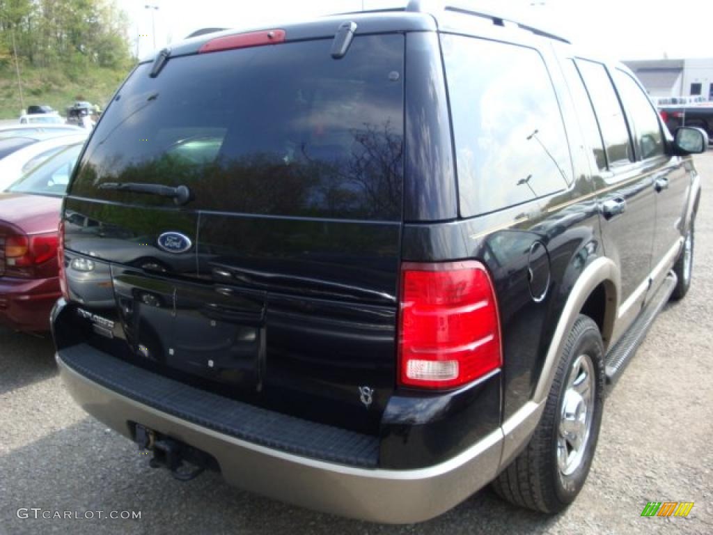 2002 Explorer Eddie Bauer 4x4 - Black Clearcoat / Medium Parchment photo #2