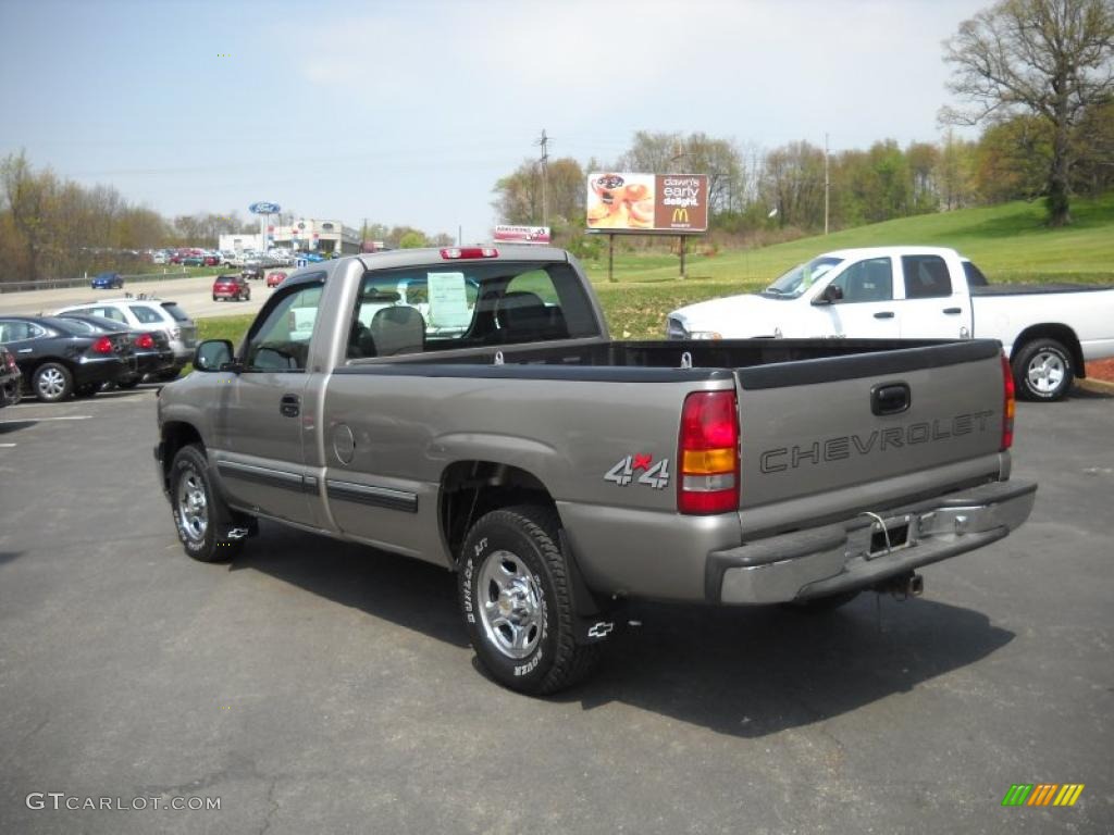 2000 Silverado 1500 Regular Cab 4x4 - Light Pewter Metallic / Graphite photo #7