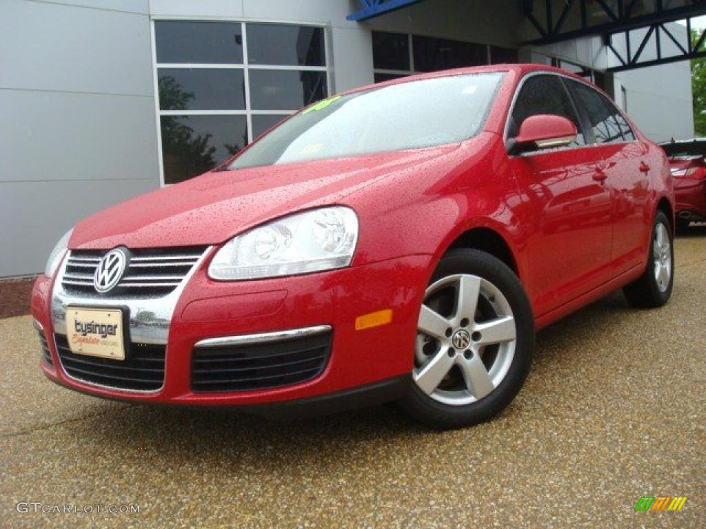 2008 Jetta SE Sedan - Salsa Red / Pure Beige photo #1