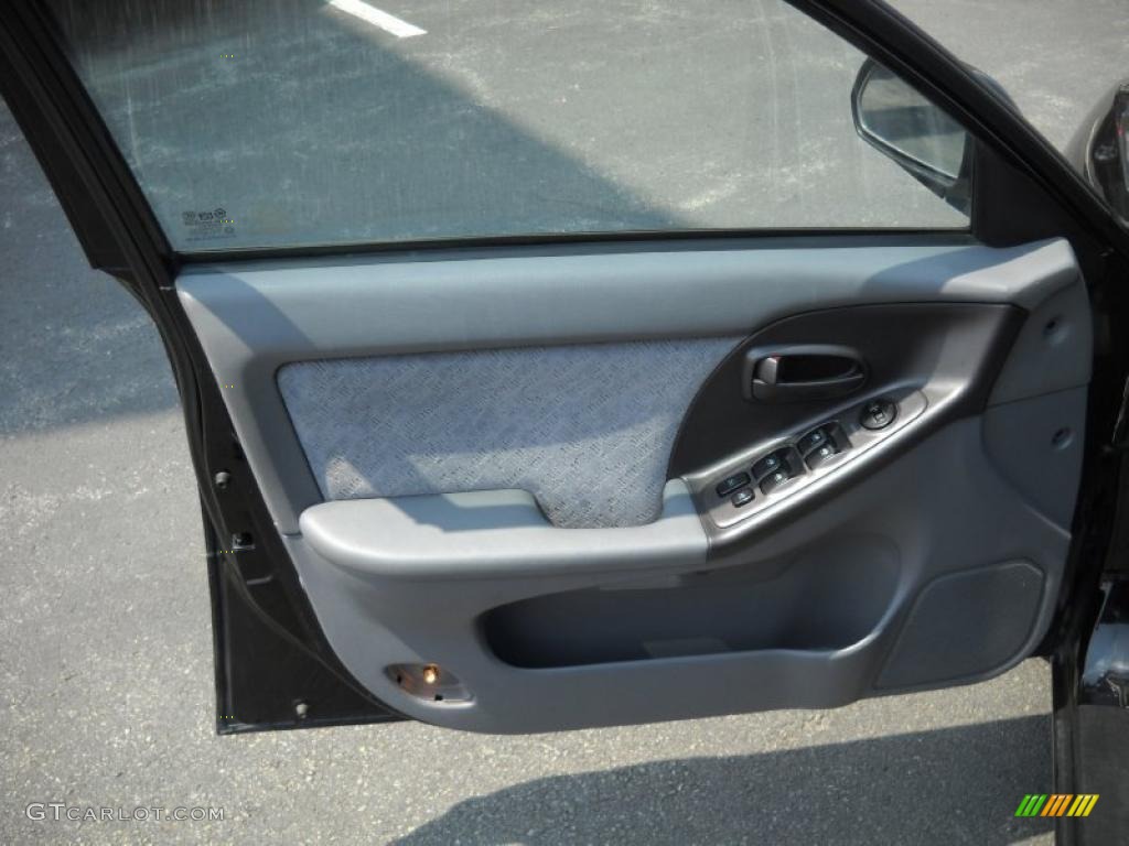2004 Elantra GLS Sedan - Black Obsidian / Gray photo #9