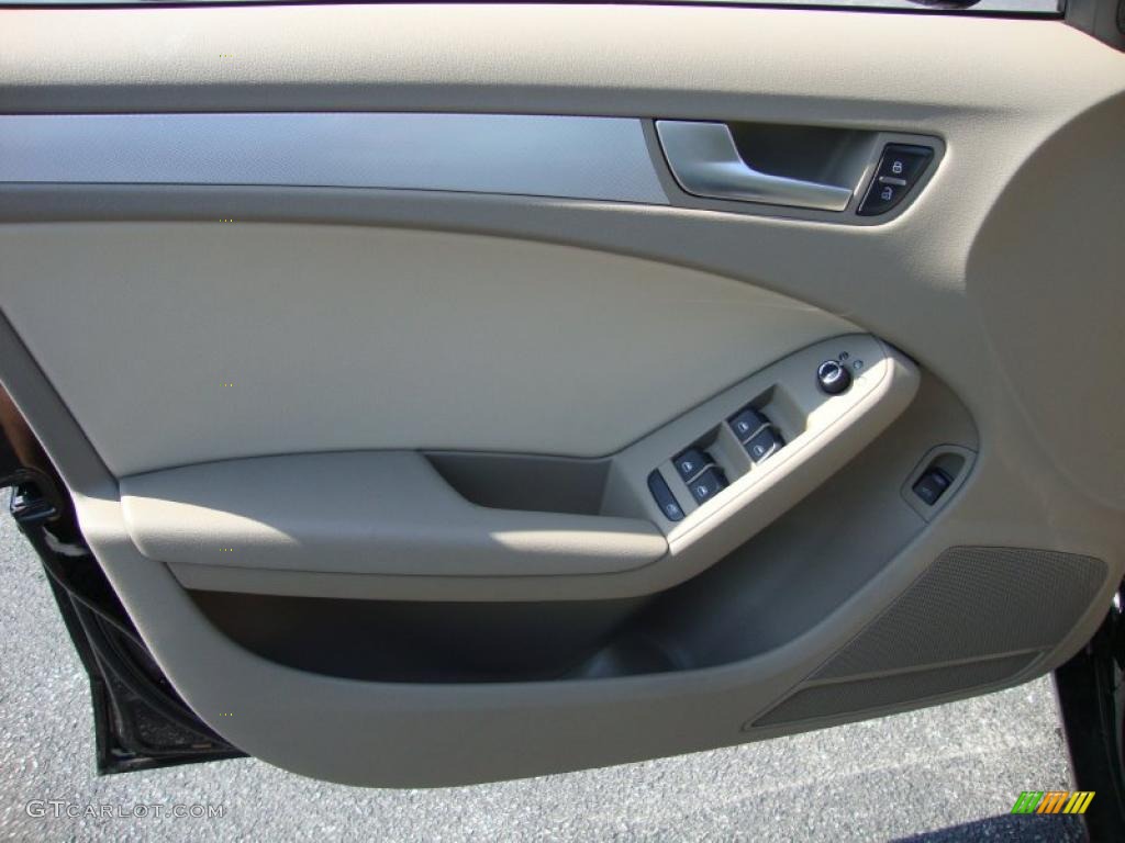 2010 Audi A4 2.0T quattro Sedan Beige Door Panel Photo #28958217