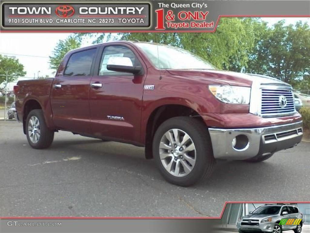 2010 Tundra Platinum CrewMax 4x4 - Salsa Red Pearl / Black photo #1