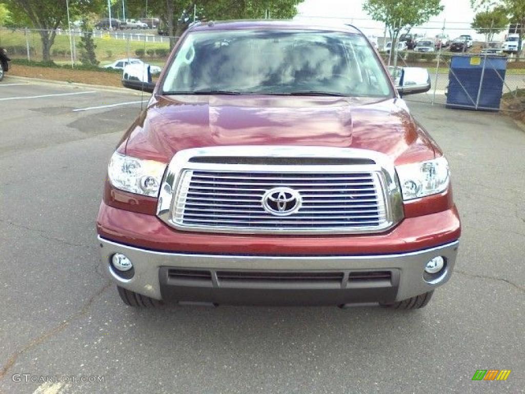 2010 Tundra Platinum CrewMax 4x4 - Salsa Red Pearl / Black photo #2